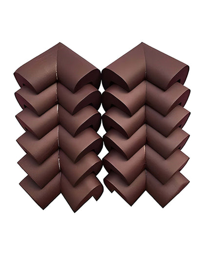 SYGA Edge Guard Protector-Suitable for Table and Desk-With Impact Absorbing Foam-L Shape-Brown