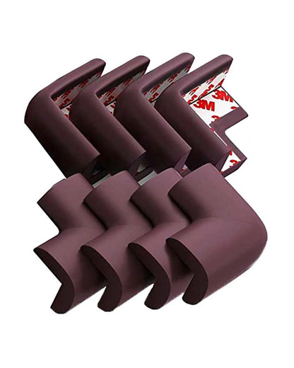 SYGA Edge Guard Protector-Suitable for Table and Desk-With Impact Absorbing Foam-L Shape-Brown