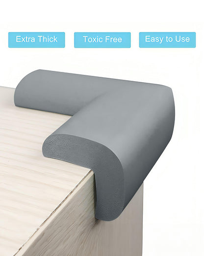 SYGA Edge Guard Protector-Suitable for Table and Desk-With Impact Absorbing Foam-U Shape-Grey