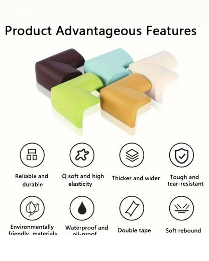 SYGA Edge Guard Protector-Suitable for Table and Desk-With Impact Absorbing Foam-U Shape-Brown