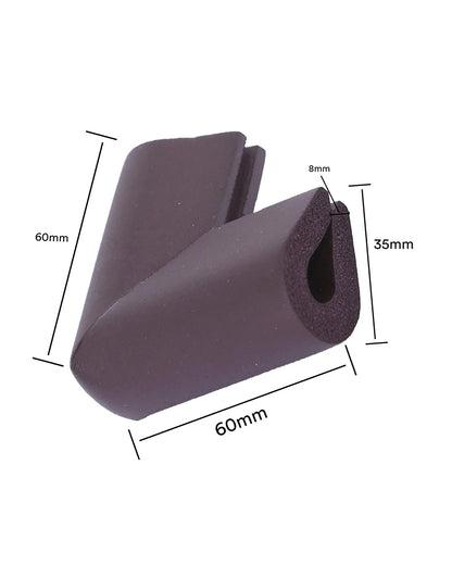 SYGA Edge Guard Protector-Suitable for Table and Desk-With Impact Absorbing Foam-U Shape-Brown