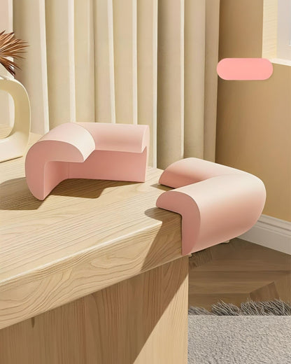 SYGA Edge Guard Protector-Suitable for Table and Desk-With Impact Absorbing Foam-L Shape-Light Pink