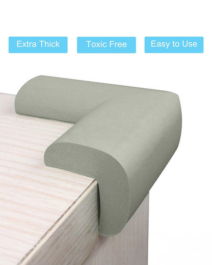 SYGA Edge Guard Protector-Suitable for Table and Desk-With Impact Absorbing Foam-L Shape-Grey