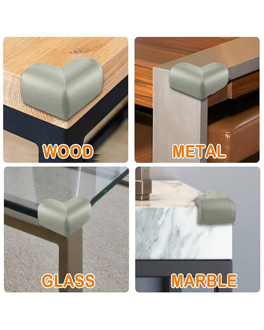SYGA Edge Guard Protector-Suitable for Table and Desk-With Impact Absorbing Foam-L Shape-Grey