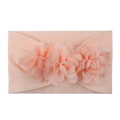 Syga Peach & Grey Headbands-Solid-Nylon-Pack Of 2-For Infants