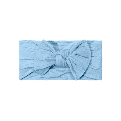 Syga Mustard, Peach & Blue Headbands-Solid-Cotton Blend-Pack Of 4-For Infants