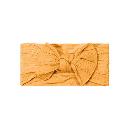 Syga Mustard, Peach & Blue Headbands-Solid-Cotton Blend-Pack Of 4-For Infants