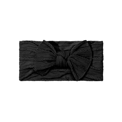 Syga Black & Navy Blue Headbands-Solid-Cotton Blend-Pack Of 2-For Infants
