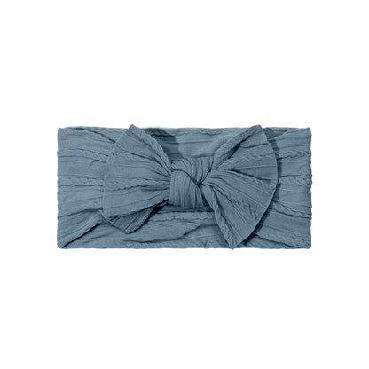 Syga Black & Navy Blue Headbands-Solid-Cotton Blend-Pack Of 2-For Infants