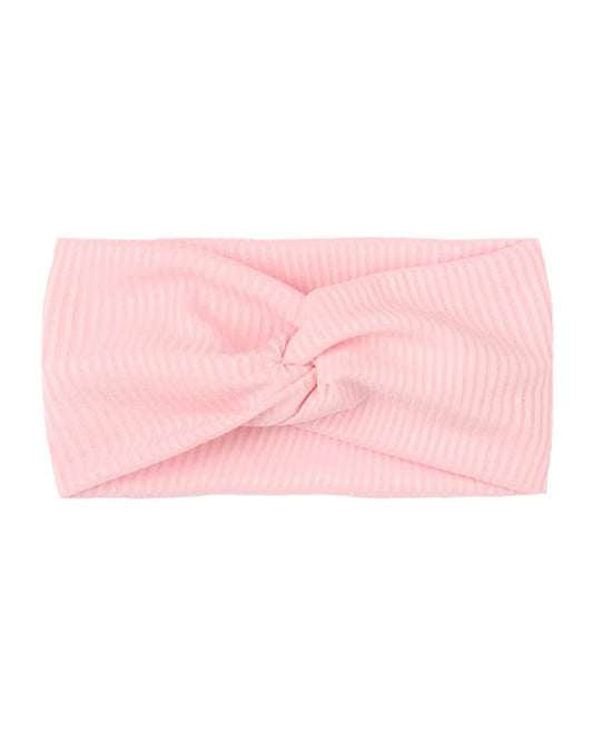 Syga Peach Pink Headband-Striped-Cotton-For Infants