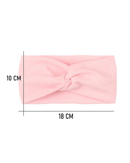 Syga Peach Pink Headband-Striped-Cotton-For Infants