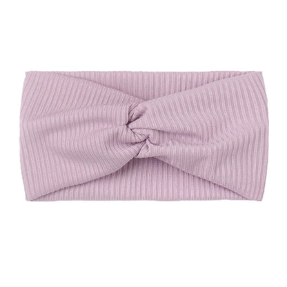 Syga Pink, Lavender & Light Grey Headbands-Solid-Cotton-Pack Of 4-For Infants