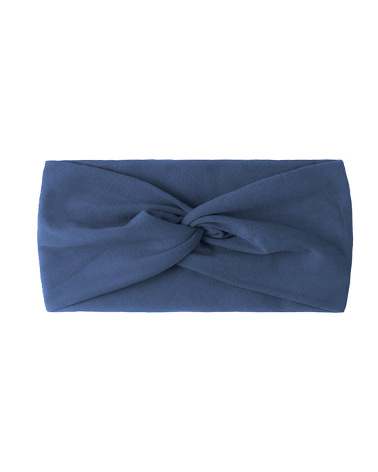 Syga Navy Blue Headband-Solid-Nylon-For Infants