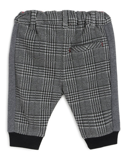 Chicco Medium Grey Trouser-Checked-Cotton-For Infants