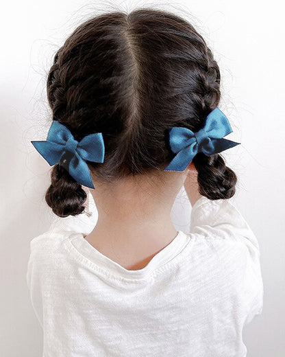 Syga Light Blue Hair Clip-Solid-Cotton Blend-Pack of 2-For Infants