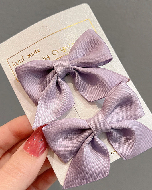 Syga Lilac Hair Clip-Solid-Cotton Blend-Pack of 2-For Infants