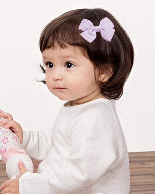 Syga Lilac Hair Clip-Solid-Cotton Blend-Pack of 2-For Infants