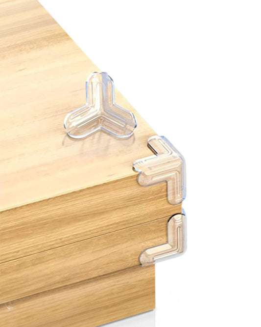 SYGA Edge Guard Protector-Pre Taped-Suitable for Table and Desk-With Impact Absorbing Foam-T Shape-Transparent