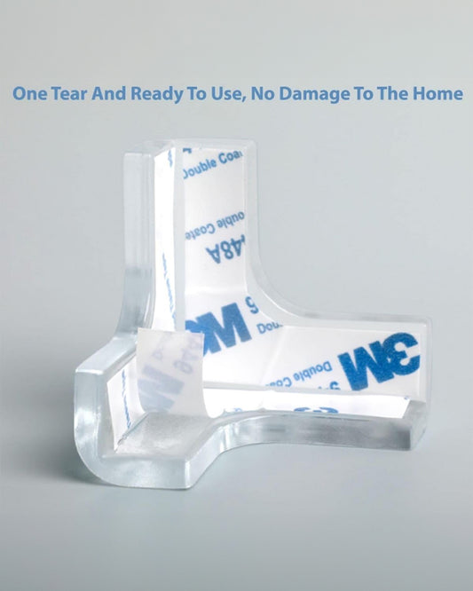SYGA Edge Guard Protector-Pre Taped-Suitable for Table and Desk-With Impact Absorbing Foam-T Shape-Transparent
