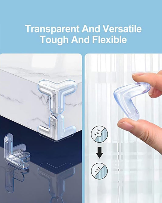 SYGA Edge Guard Protector-Pre Taped-Suitable for Table and Desk-With Impact Absorbing Foam-T Shape-Transparent