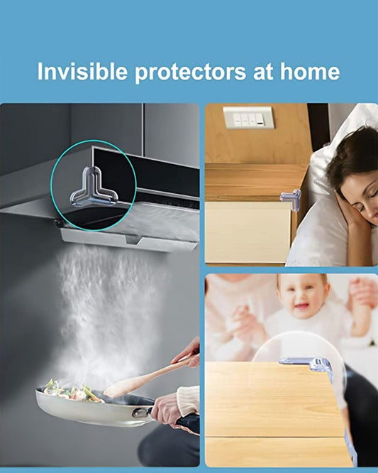 SYGA Edge Guard Protector-Pre Taped-Suitable for Table and Desk-With Impact Absorbing Foam-T Shape-Transparent