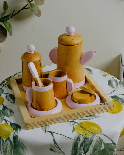 Nesta Toys Wooden Tea Set-10 Pieces-Enhances Role Play-Pretend & Play Toy-24M+