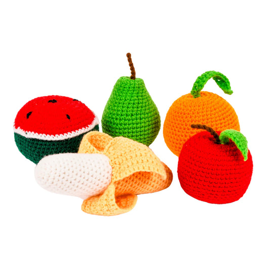 Nesta Toys Crochet Fruit Toy Set-10 Pieces-Enhances Role Play-Pretend & Play Toy-24M+