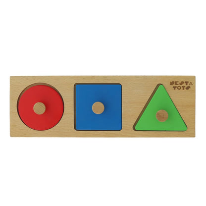 Nesta Toys Montessori Shapes Knob Jumbo Puzzle-Easy To Grasp-Learning & Educational Toys-24M+