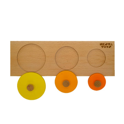 Nesta Toys Montessori Circle Knob Puzzle-Easy To Grasp-Learning & Educational Toys-24M+