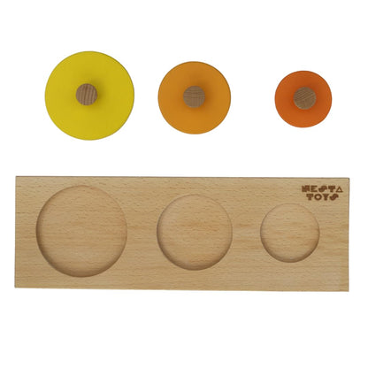 Nesta Toys Montessori Circle Knob Puzzle-Easy To Grasp-Learning & Educational Toys-24M+