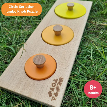 Nesta Toys Montessori Circle Knob Puzzle-Easy To Grasp-Learning & Educational Toys-24M+