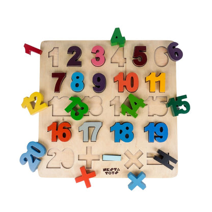 Nesta Toys Wooden Number Puzzle-24 Pieces-Learn Numbers-Learning & Educational Toys-24M+