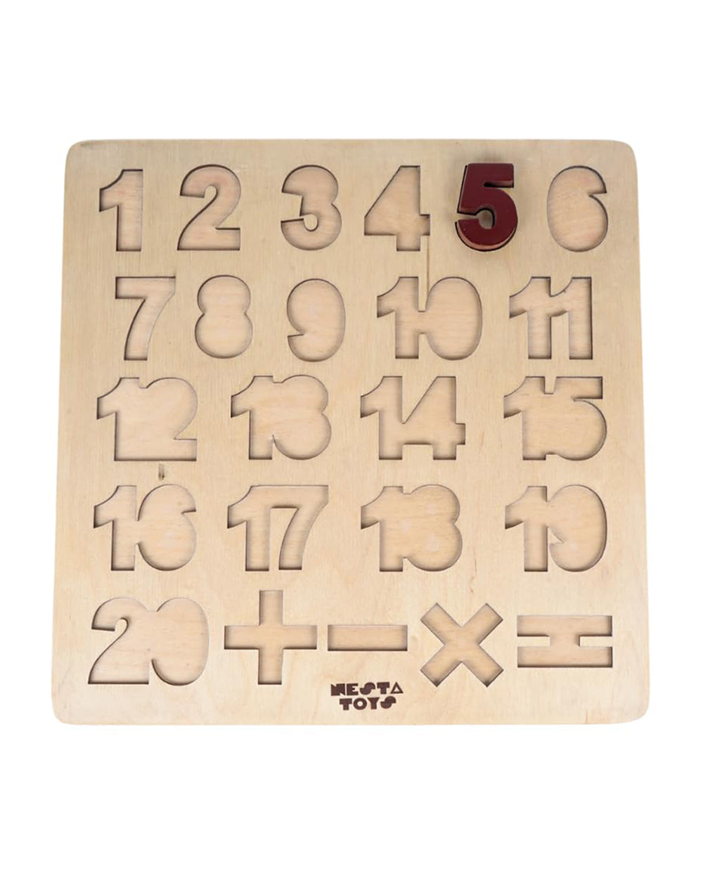 Nesta Toys Wooden Number Puzzle-24 Pieces-Learn Numbers-Learning