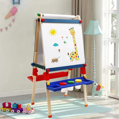 Nesta Toys Easel With Adjustable Double Sided Magnetic Board-Enhances Motor Skills-Art & Craft Kit-18M+