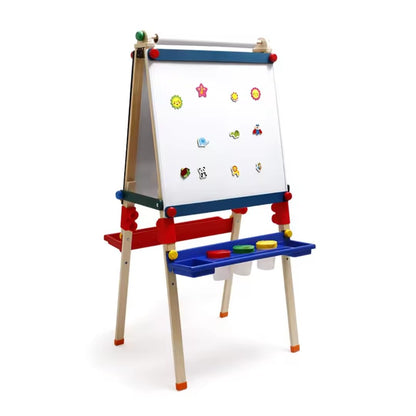 Nesta Toys Easel With Adjustable Double Sided Magnetic Board-Enhances Motor Skills-Art & Craft Kit-18M+