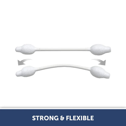 Hopop Safety Tips Cotton Buds-Dual Ended-Made With Natural Cotton-For Infants-55 Pieces