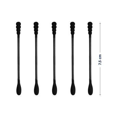 Hopop Cotton Buds-Infused With Black Charcoal-100% Organic Cotton-For Infants-100 Pieces