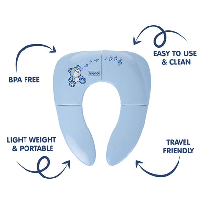 Hopop Baby Potty Seat-Foldable & Portable-Blue