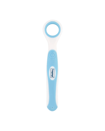 Hopop Baby Tongue Cleaner-With Rounded Edges-Blue
