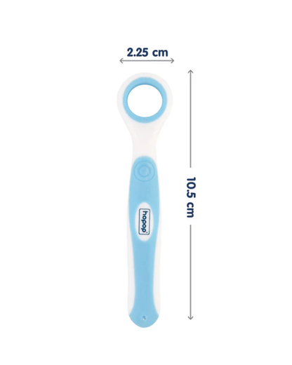 Hopop Baby Tongue Cleaner-With Rounded Edges-Blue