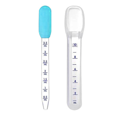 Hopop Medicine Spoon & Dropper-With Spill Proof Design & Marked Measurements-Blue-For Infants