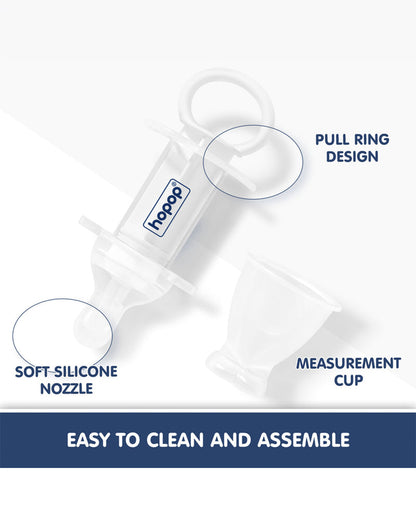 Hopop Multipurpose Baby Medical Dispenser/Feeding Syringe-BPA Free-White-For Infants