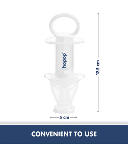 Hopop Multipurpose Baby Medical Dispenser/Feeding Syringe-BPA Free-White-For Infants