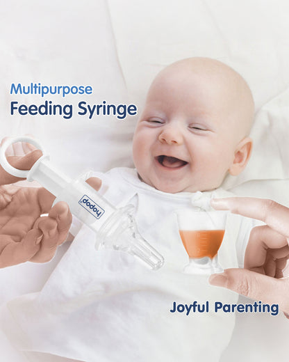 Hopop Multipurpose Baby Medical Dispenser/Feeding Syringe-BPA Free-White-For Infants