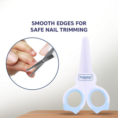 Hopop Baby Nail Scissor-With Rounded Tips-0 to 12M-Blue