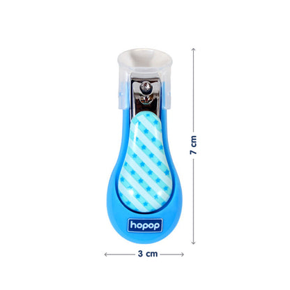 Hopop Nail Clipper-With Skin Guard-Blue Check