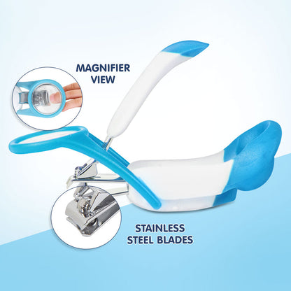 Hopop Nail Clipper-With Magnifying Zoom Lens-Blue