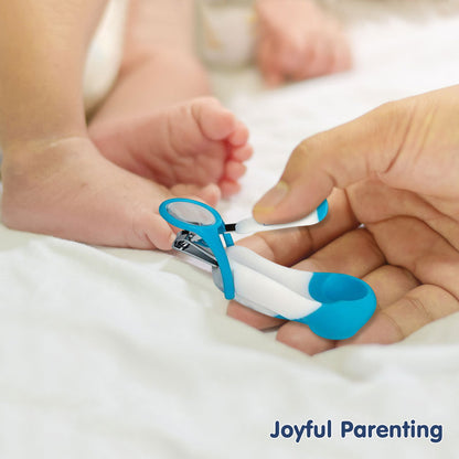 Hopop Nail Clipper-With Magnifying Zoom Lens-Blue