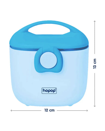 Hopop Milk Powder & Multi Purpose Food Container-Airtight Seal-With Scoop Spoon-210 ml-Blue