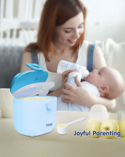 Hopop Milk Powder & Multi Purpose Food Container-Airtight Seal-With Scoop Spoon-210 ml-Blue